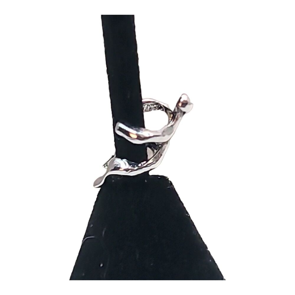 New Silver Man Climbing Sitting‎ Ear Cuff Earring 90s - Picture 3 of 5